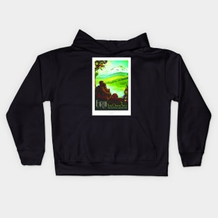 Earth, Travel Poster Kids Hoodie